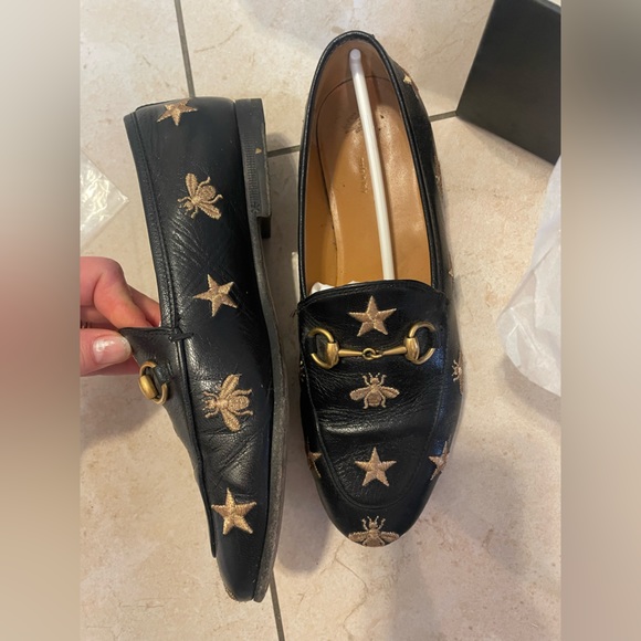 Gucci Princetown Brixton Bee Star embroidered loafers size 35 - Picture 9 of 10